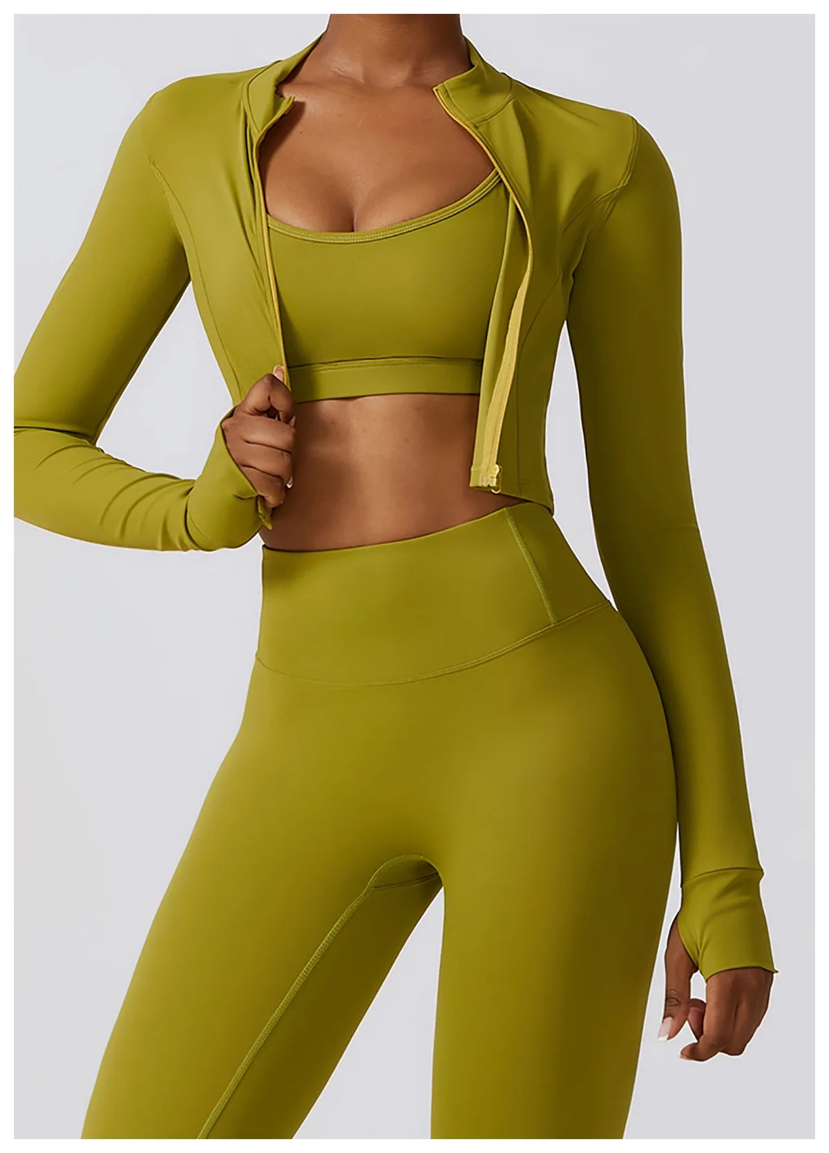 Legging Women's Sportswear Yoga Set Workout Clothes Athletic Wear Sports Gym Legging 2/3PCS Fitness Bra Crop Top Long Sleeve Yoga Suit
