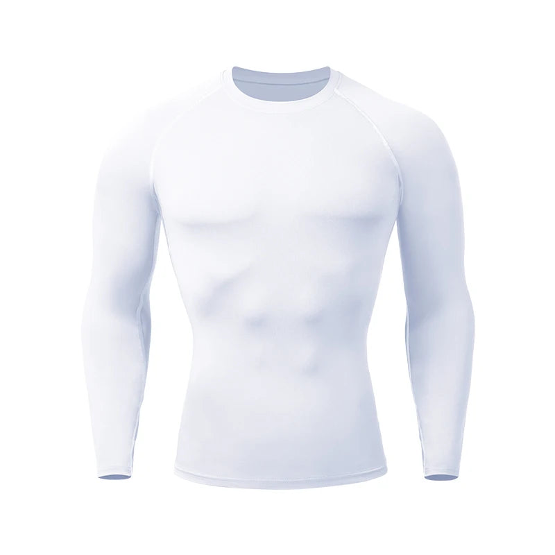 T-shirts Men's Rashguard Quick Dry Gym Fitness Shirts Spring Beach Surfing Athletic Sport Running Workout Tops Tees