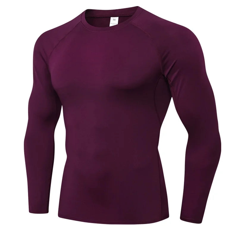 T-shirts Men's Compression Shirts Longs Sleeve Workout Gym T-Shirt Running Tops Cool Dry Sports Base Layer Athletic Undershirts