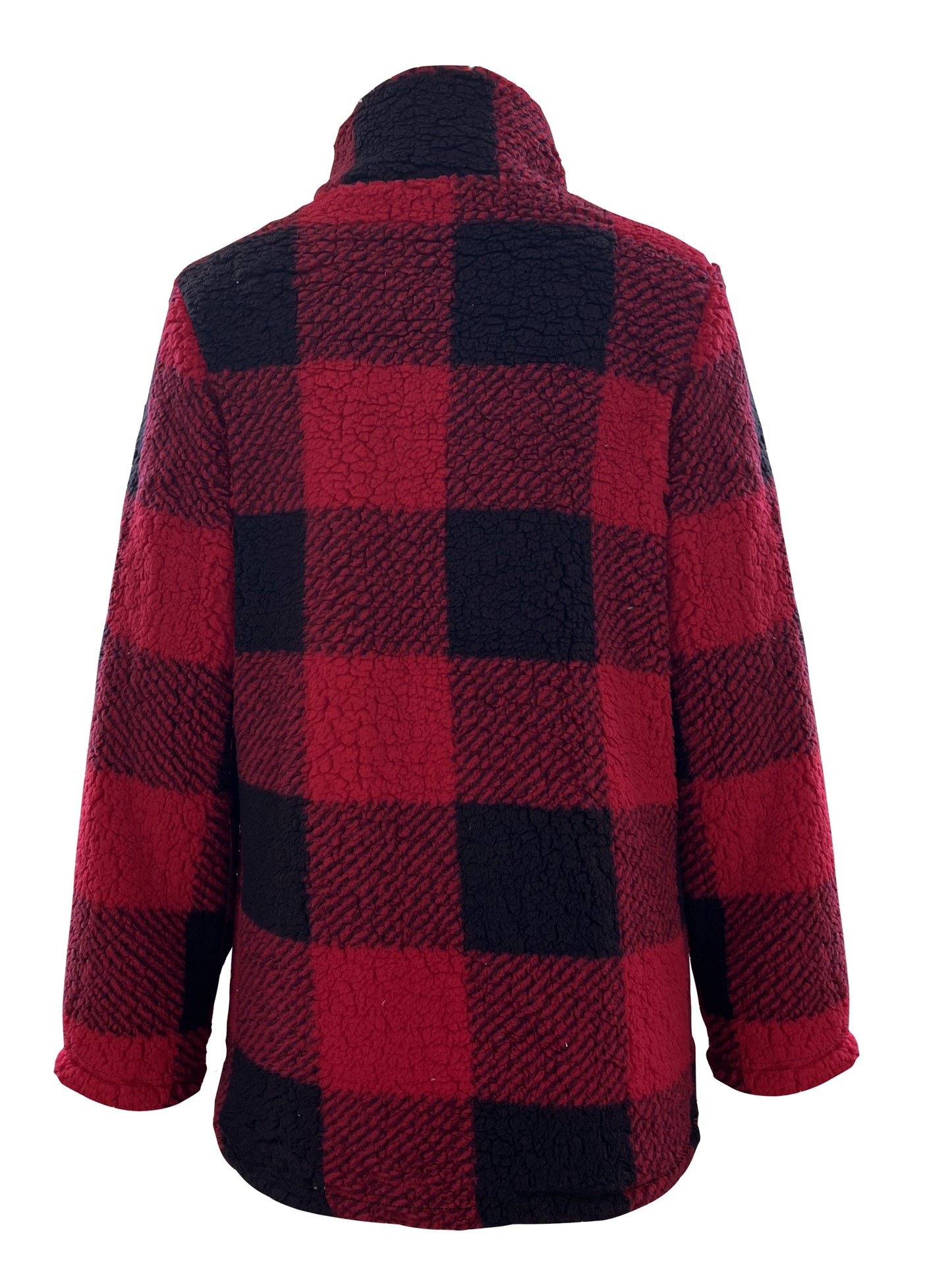 Fashion New Casual Plaid Fuzzy Sweatshirt