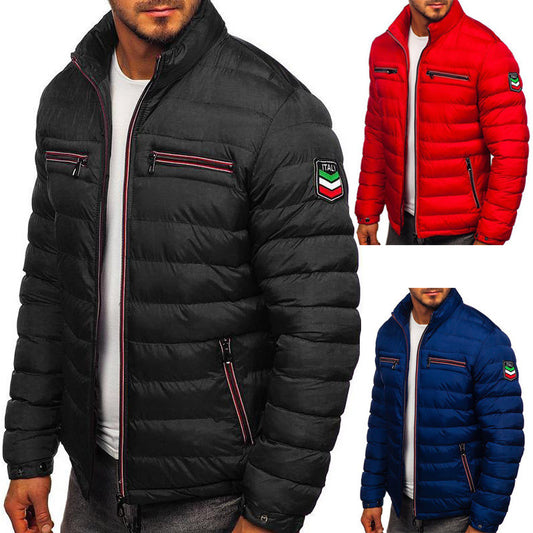 Jacket Zipper Cotton Clothing Youth Casual Warm