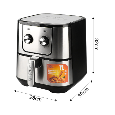 New home fume-free smart air fryer stainless steel mechanical electric fryer French fries machine large capacity 7L