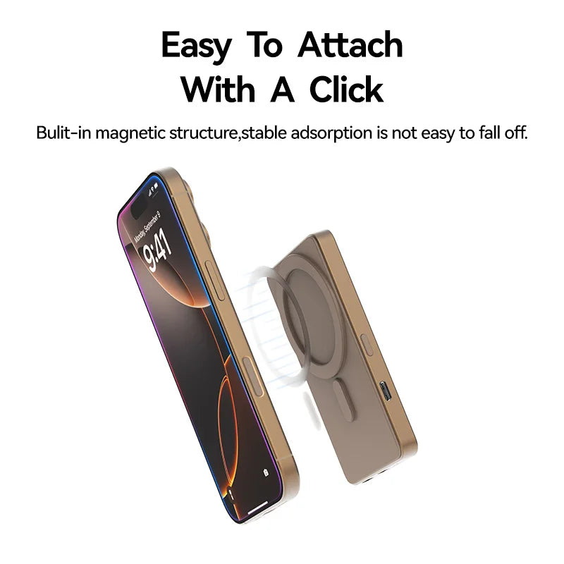 PM01  Black Magnetic Selfie Monitor Screen for iPhone  Wired Connection Stable Connection