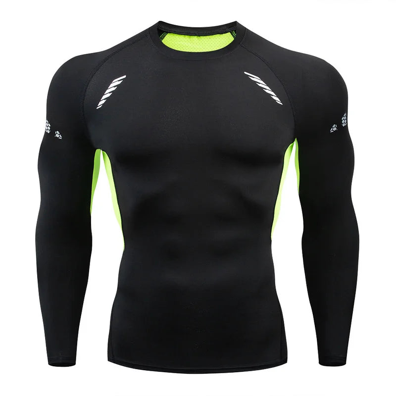 T-shirt Men Running Sport T Shirt Men Compression Fitness Tops Tee Quick DryTight Training Gym Sport Running Shirts Jersey