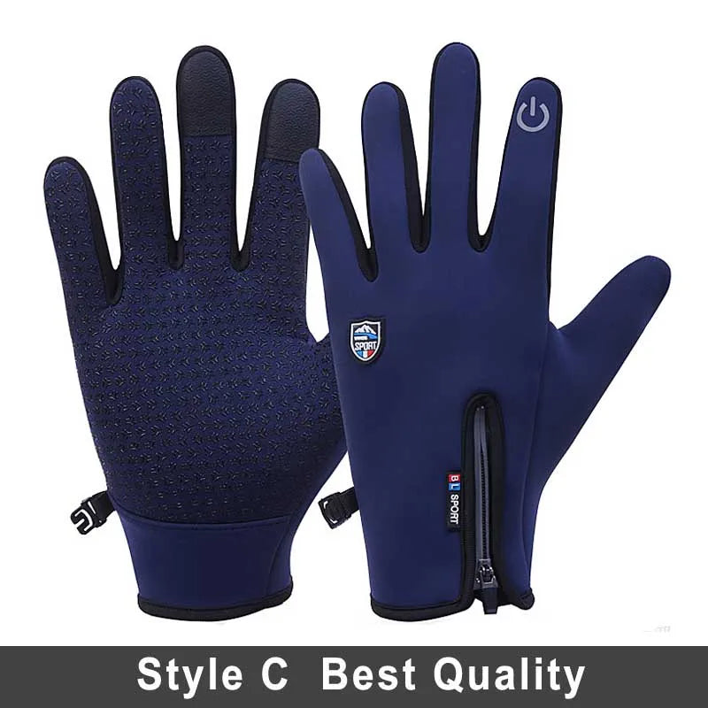 Touchscreen Winter Thermal Warm Cycling Bicycle Gloves Bike Ski Outdoor Camping Hiking Motorcycle Gloves Sports Full Finger