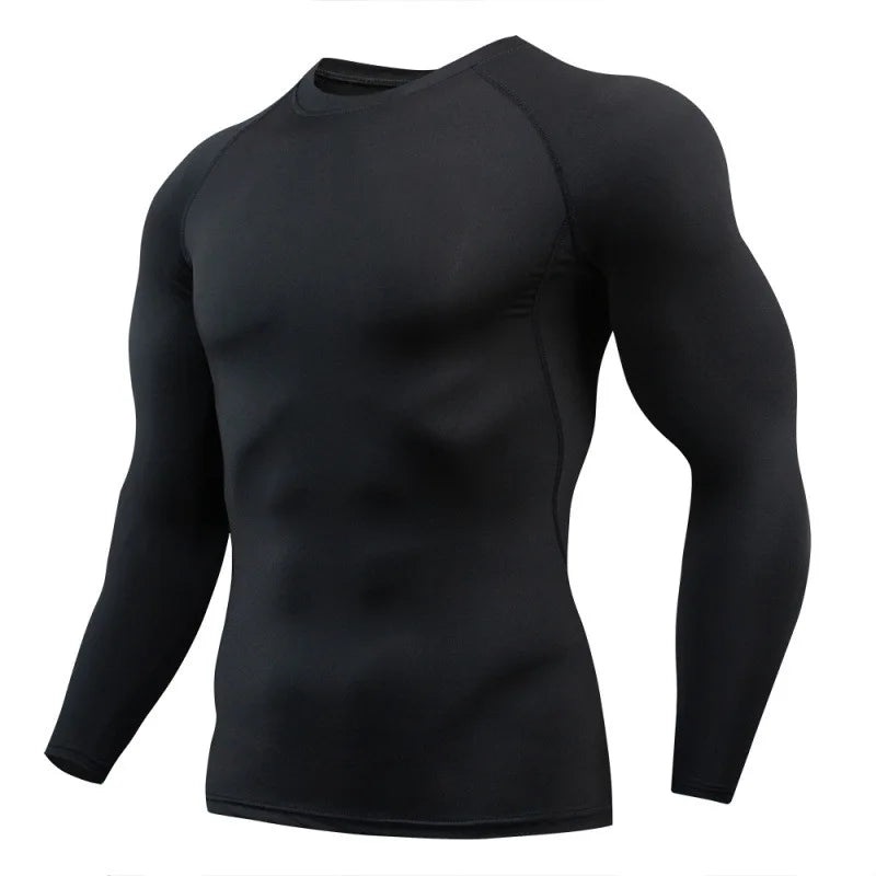 T-shirt Men Running Sport T Shirt Men Compression Fitness Tops Tee Quick DryTight Training Gym Sport Running Shirts Jersey