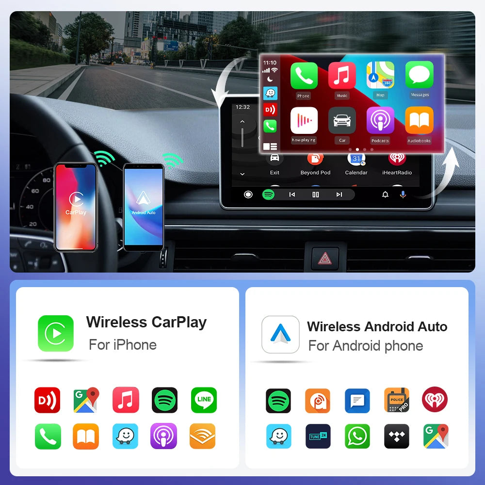 Keykeer New Super Mini Smart Adapter Wireless Dongle Android Auto Carplay Android Auto Carplay Adapter Media Play