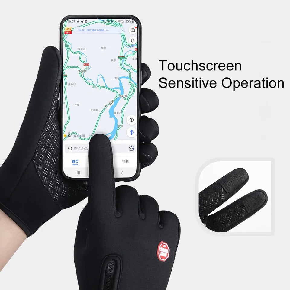 Touchscreen Winter Thermal Warm Cycling Bicycle Gloves Bike Ski Outdoor Camping Hiking Motorcycle Gloves Sports Full Finger