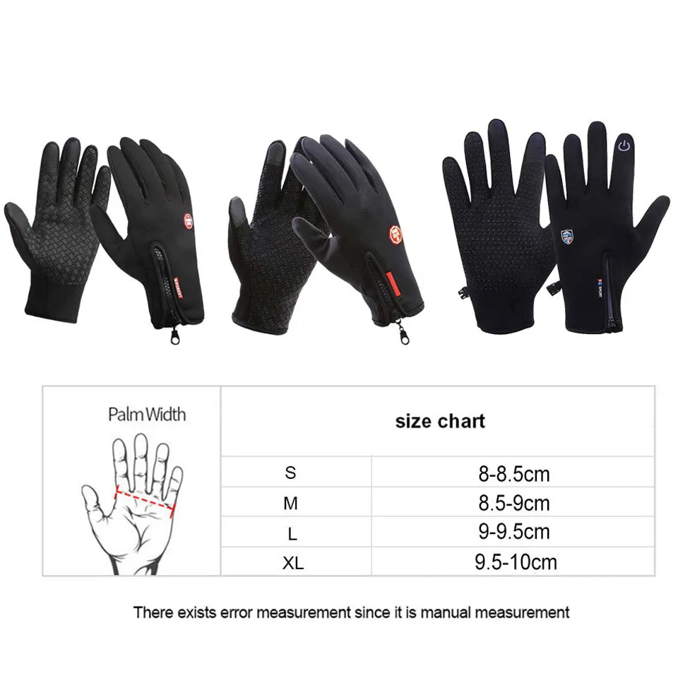 Touchscreen Winter Thermal Warm Cycling Bicycle Gloves Bike Ski Outdoor Camping Hiking Motorcycle Gloves Sports Full Finger