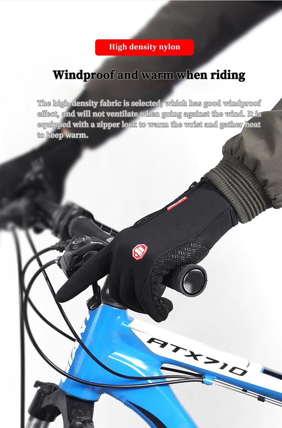Touchscreen Winter Thermal Warm Cycling Bicycle Gloves Bike Ski Outdoor Camping Hiking Motorcycle Gloves Sports Full Finger