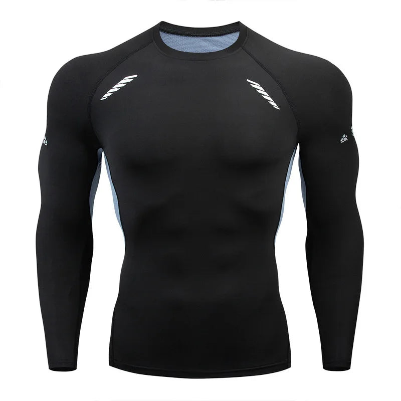 T-shirt Men Running Sport T Shirt Men Compression Fitness Tops Tee Quick DryTight Training Gym Sport Running Shirts Jersey