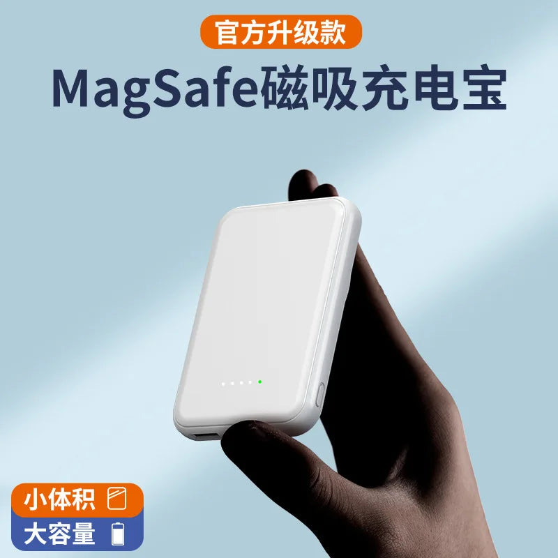 New Mini Magnetic Suction Wireless 10000mA High Capacity LED Display Type-C 5W Charging Compact Thin Universal Mobile