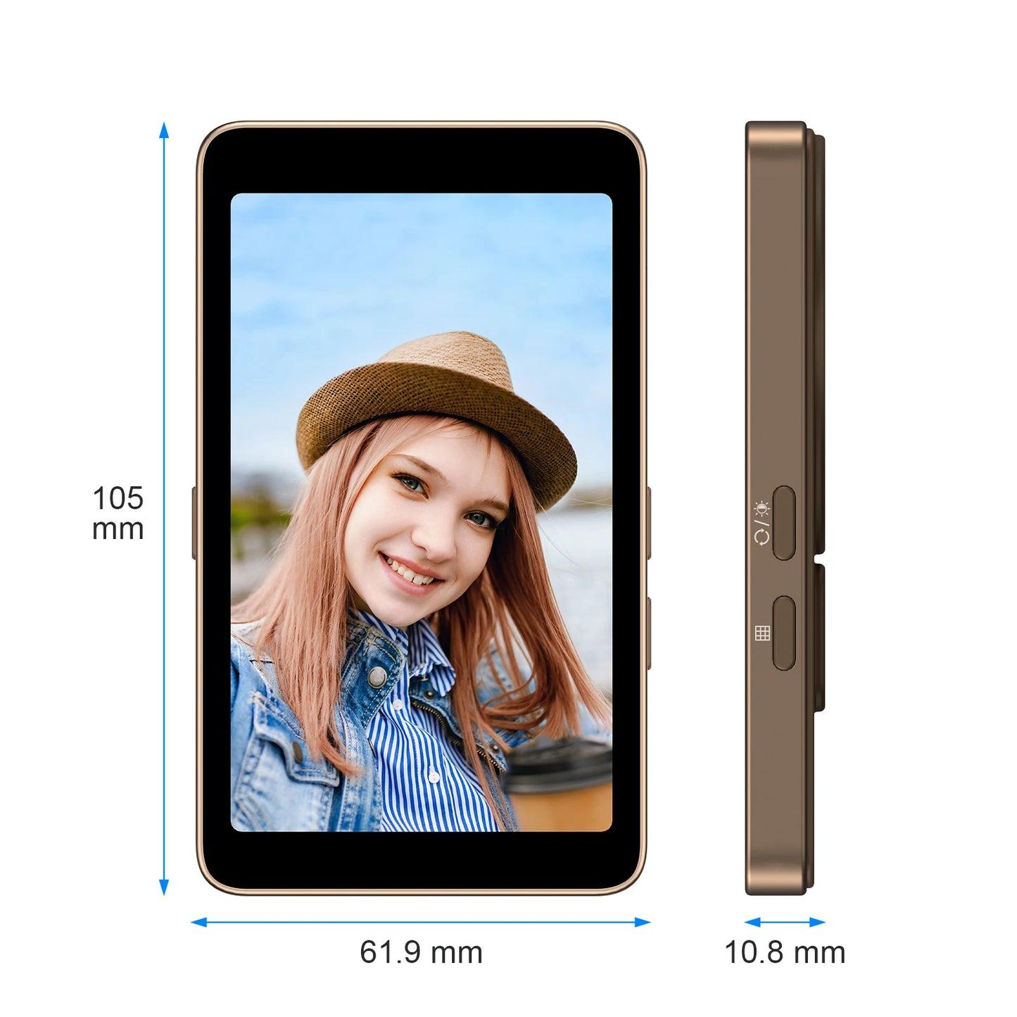 PM01  Black Magnetic Selfie Monitor Screen for iPhone  Wired Connection Stable Connection