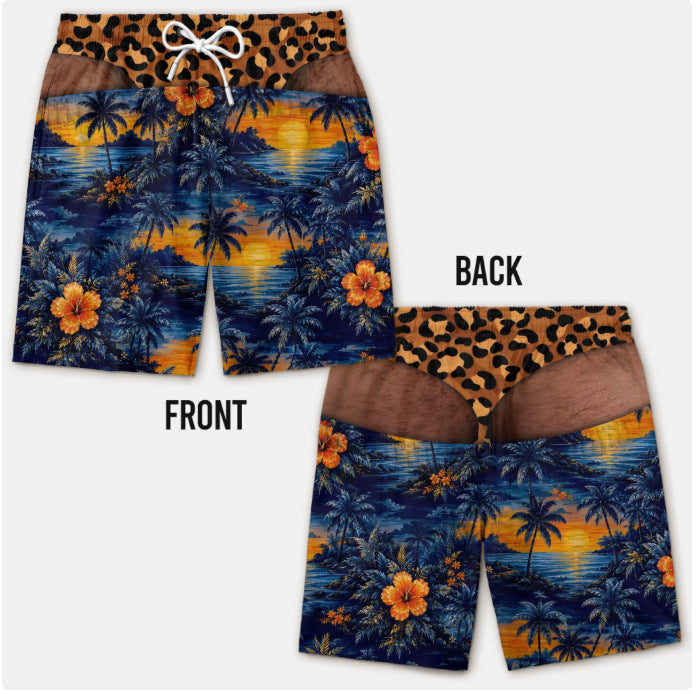 Renowears Loose beach shorts, vacation casual shorts,