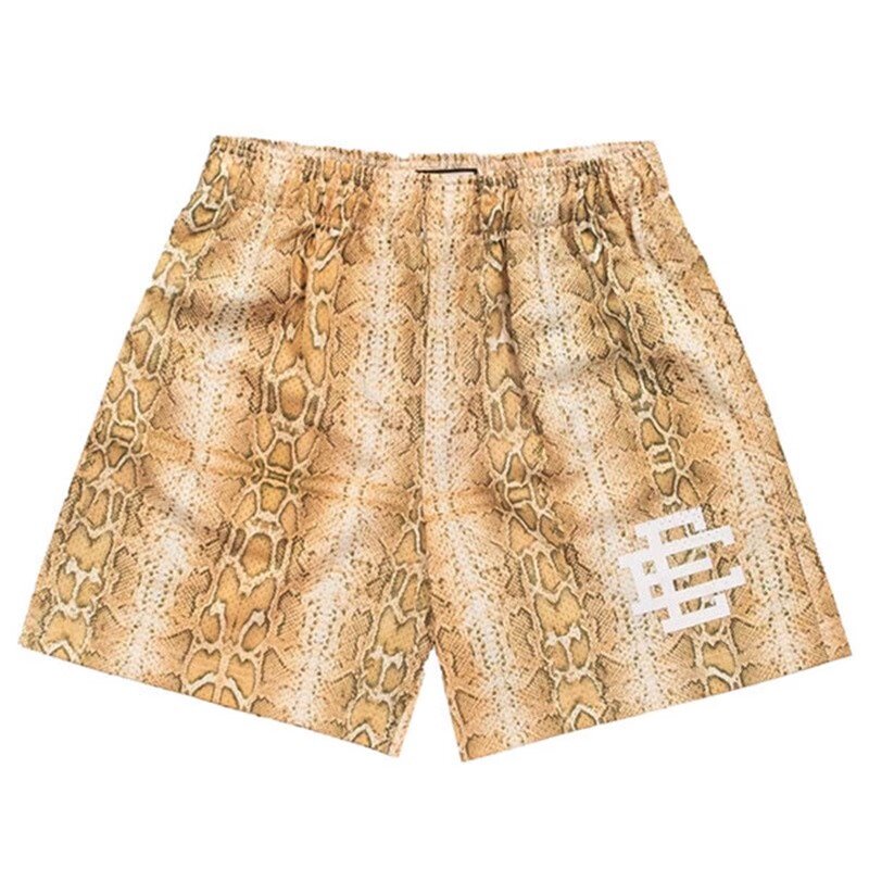 EE print shorts logo sweatpants mesh drawstring American shorts