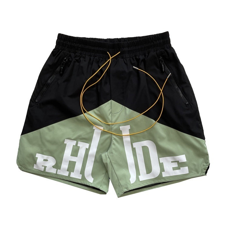 Cross-border foreign trade trendy brand RHUDE letter 3M reflective casual sports shorts for men and women American high street beach pants