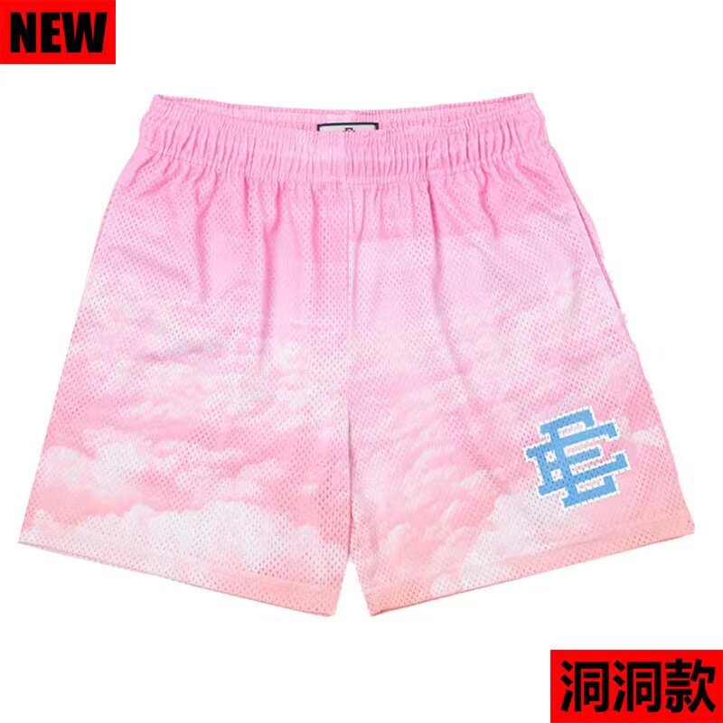 New EE American casual fitness shorts muscular men sports quarter pants mesh breathable style European and American stars with the same style