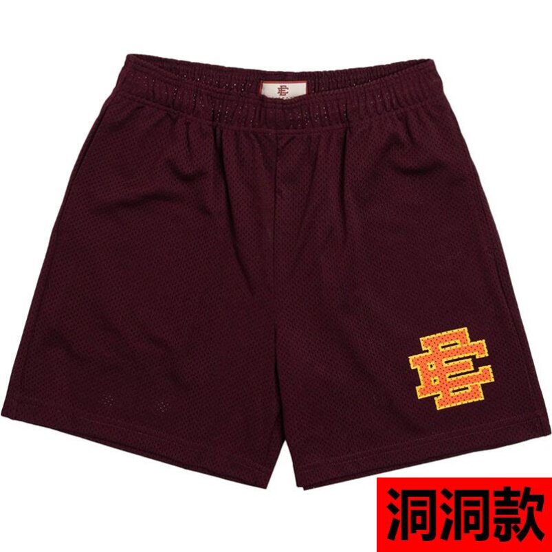 EE print shorts logo sweatpants mesh drawstring American shorts