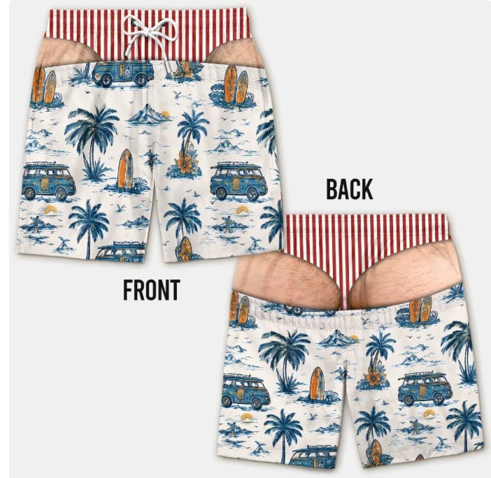 Renowears Loose beach shorts, vacation casual shorts,
