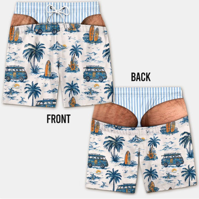 Renowears Loose beach shorts, vacation casual shorts,