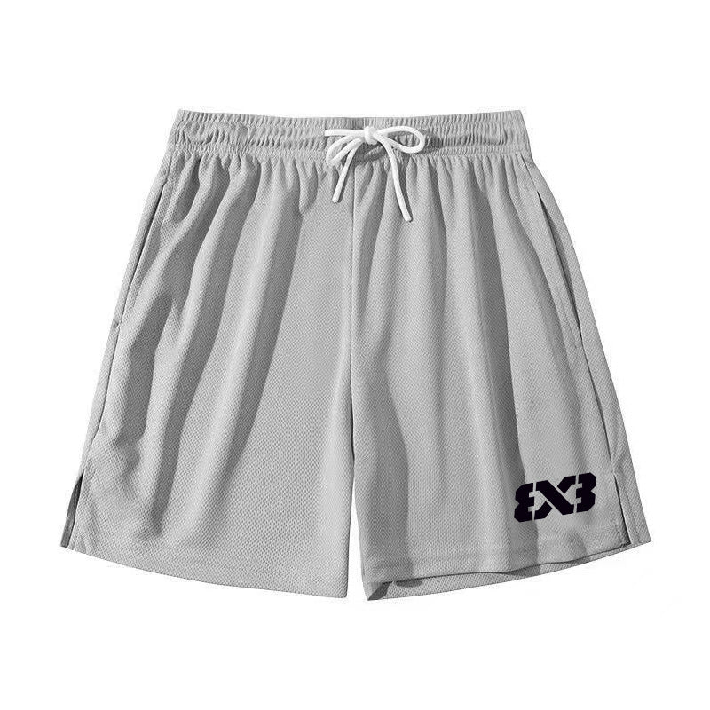 Basketball shorts, men's knee-length, American, quick-drying, mesh, three, four, pants, running, fitness, loose, breathable, training shorts