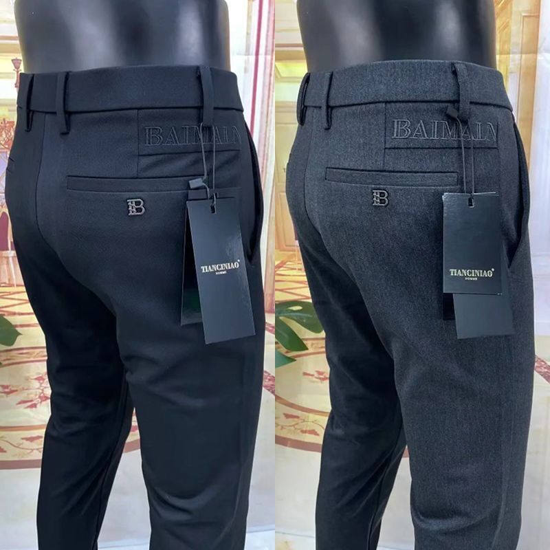European goods, spring, autumn and winter men's casual pants, slim and versatile business small leg trousers, slim and versatile straight trousers