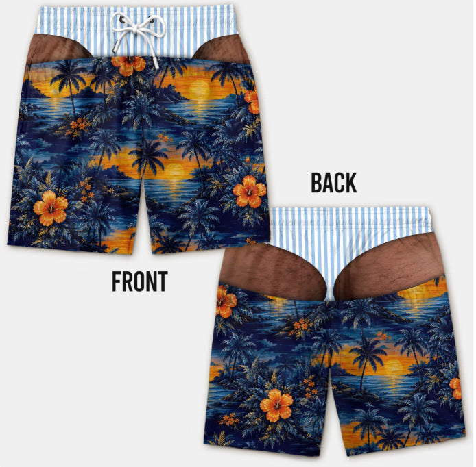 Renowears Loose beach shorts, vacation casual shorts,