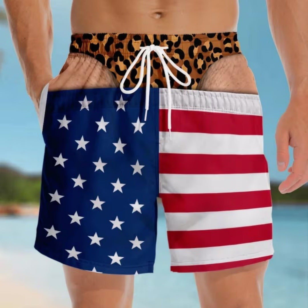Renowears Loose beach shorts, vacation casual shorts,