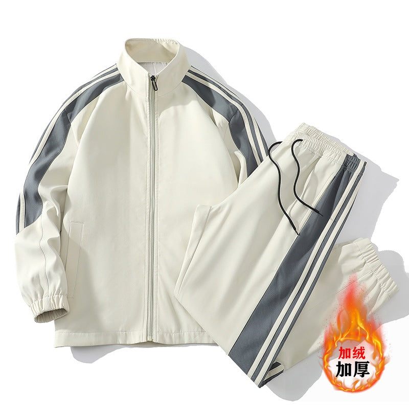 Casual sports jacket set men's 2025 spring and autumn new fashion trend long pants handsome trend jacket