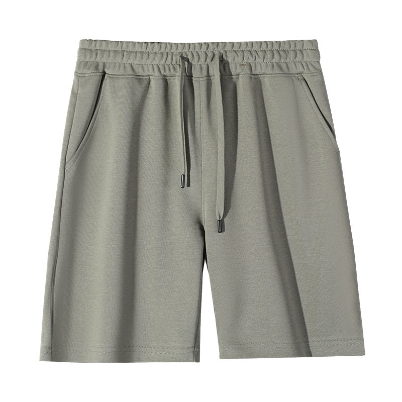 300G heavy casual shorts, boys wear solid color sweatpants and loose beach cropped pants in summer
