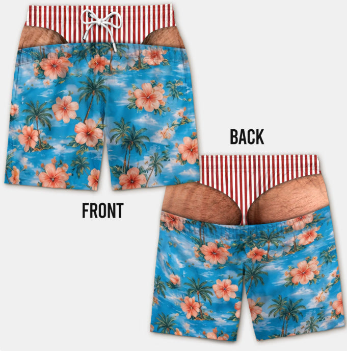 Renowears Loose beach shorts, vacation casual shorts,