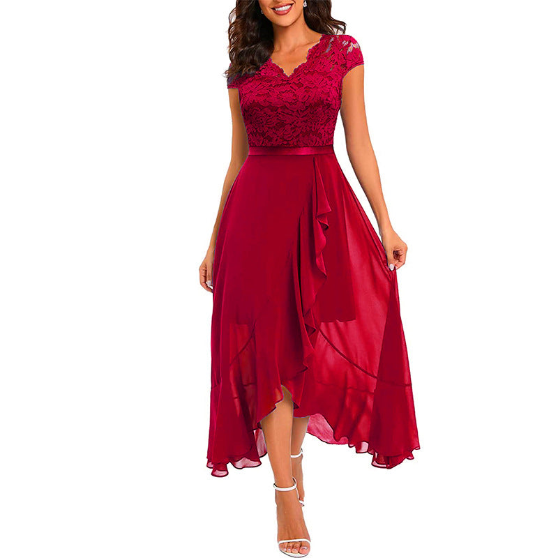 European and American new foreign  lace dresses banquet small dresses long skirts party evening dresses bridesmaid dresses