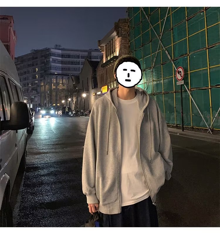 Jacket men's spring and autumn new hooded sweatshirt for teenagers and big boys handsome and trendy brand baseball uniforms for junior high and high school students