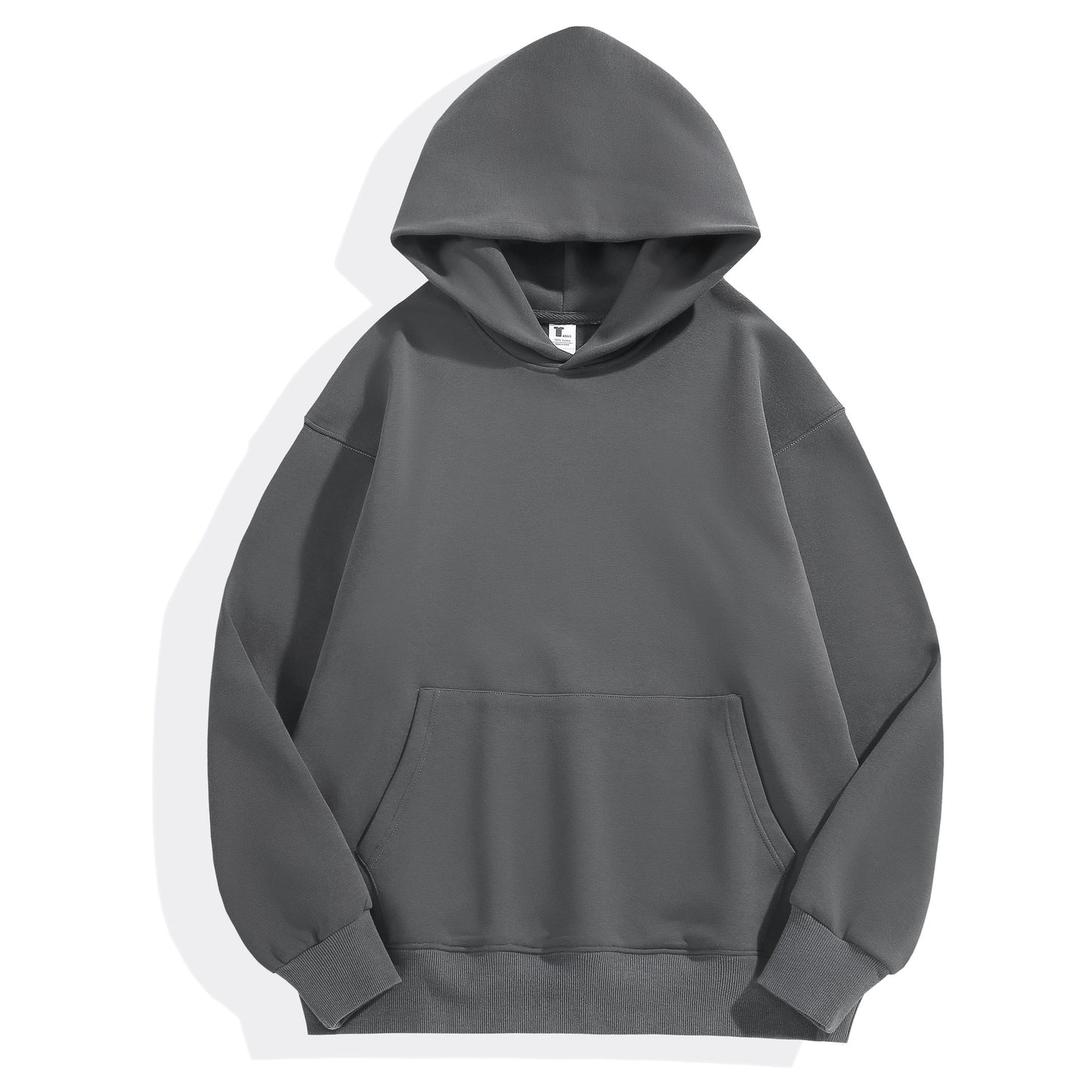 Australian cotton velvet thickened hooded sweatshirt men's dropped shoulders pullover tight fleece hoodie women's fashion brand