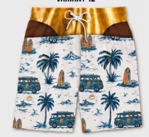 Renowears Loose beach shorts, vacation casual shorts,