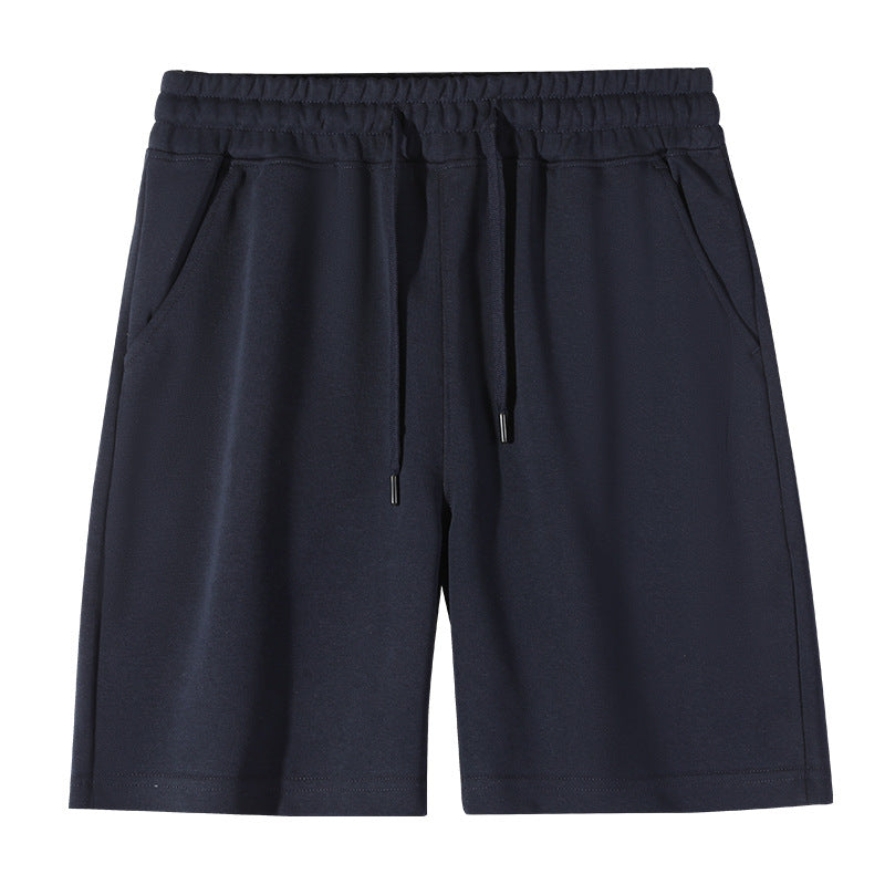 300G heavy casual shorts, boys wear solid color sweatpants and loose beach cropped pants in summer