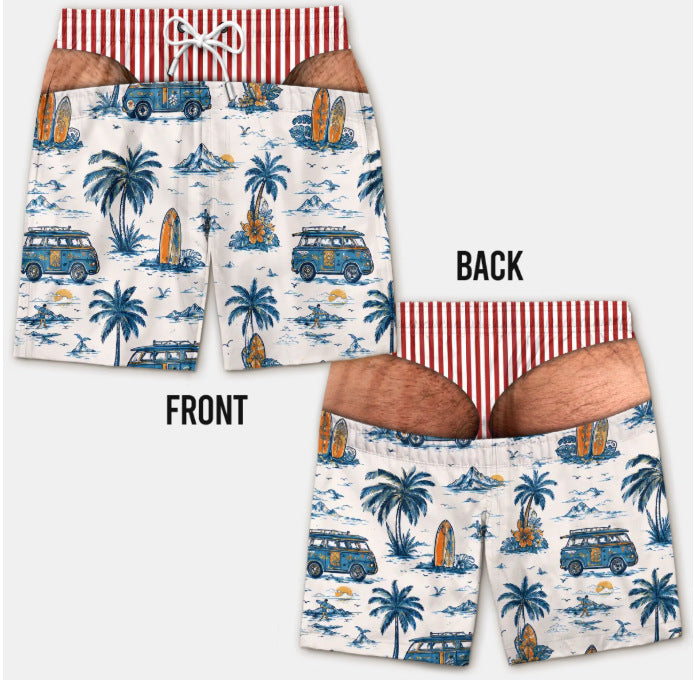 Renowears Loose beach shorts, vacation casual shorts,