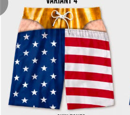 Renowears Loose beach shorts, vacation casual shorts,