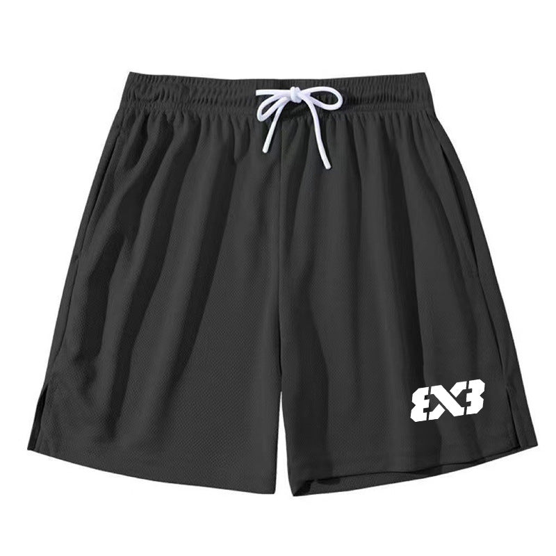 Basketball shorts, men's knee-length, American, quick-drying, mesh, three, four, pants, running, fitness, loose, breathable, training shorts