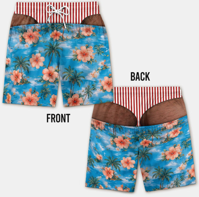 Renowears Loose beach shorts, vacation casual shorts,