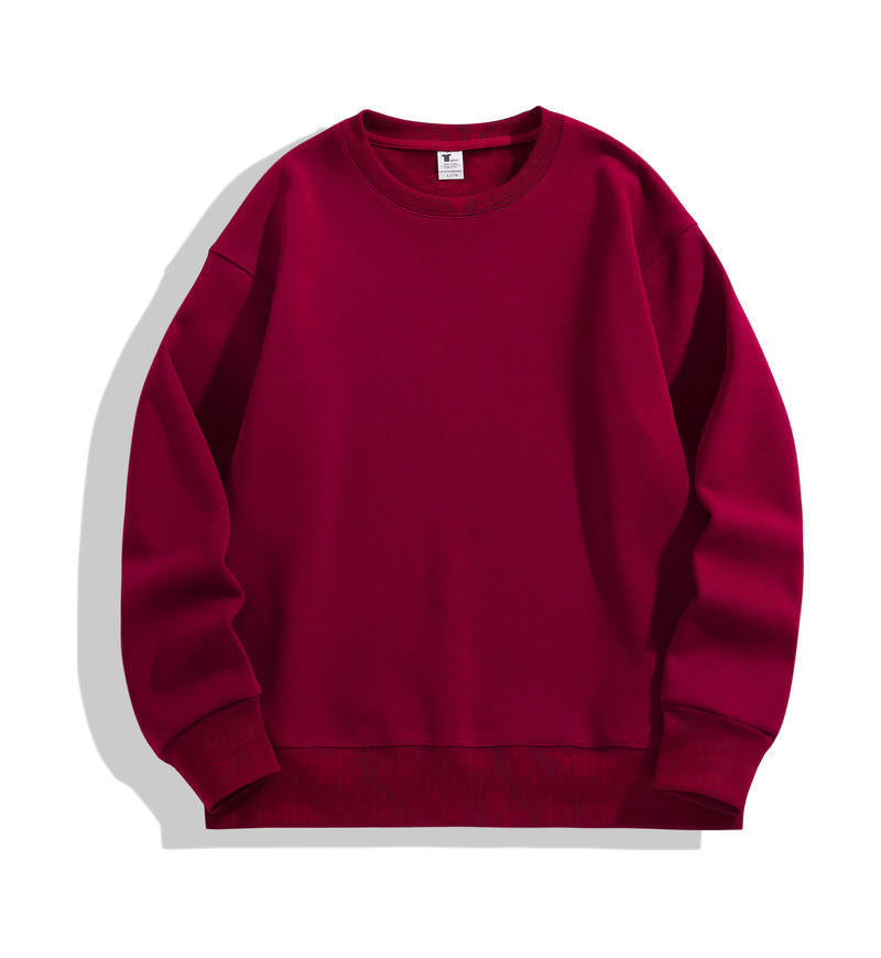Australian cotton velvet thickened hooded sweatshirt men's dropped shoulders pullover tight fleece hoodie women's fashion brand