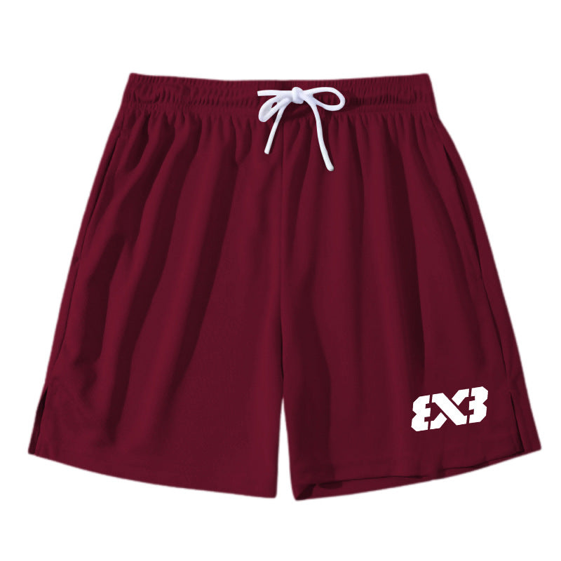 Basketball shorts, men's knee-length, American, quick-drying, mesh, three, four, pants, running, fitness, loose, breathable, training shorts
