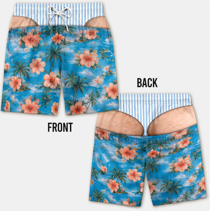 Renowears Loose beach shorts, vacation casual shorts,