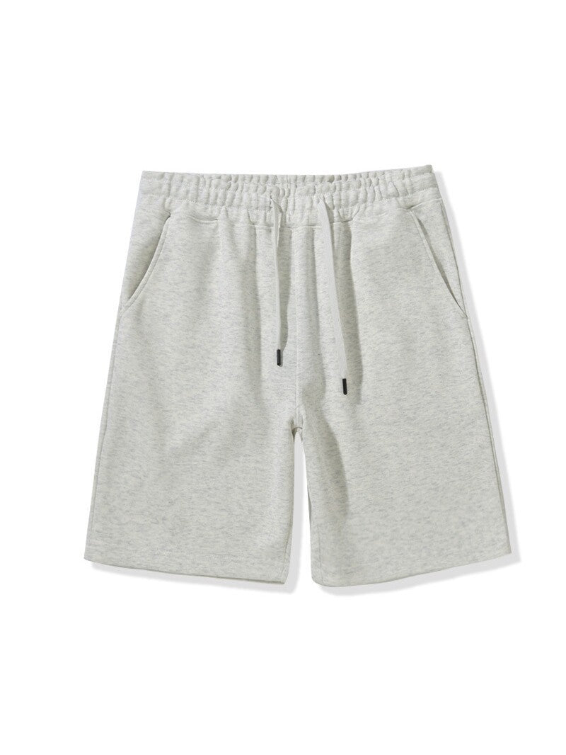 2025 Summer New Men's Loose Five-Point Pants, Drawstring Casual Shorts, Breathable Solid Color Sporty Trendy Style