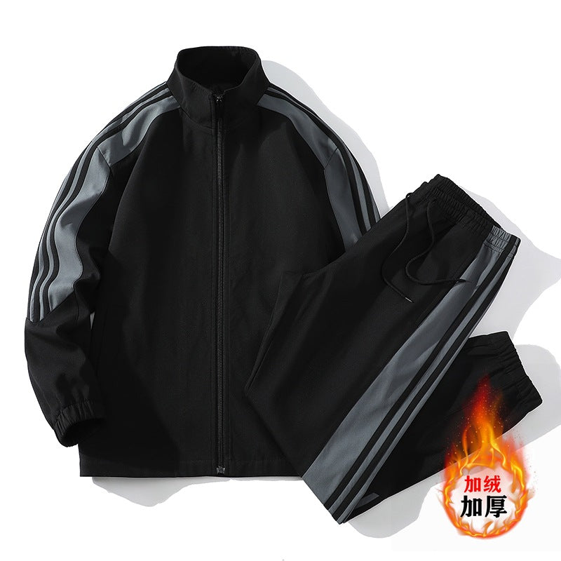 Casual sports jacket set men's 2025 spring and autumn new fashion trend long pants handsome trend jacket