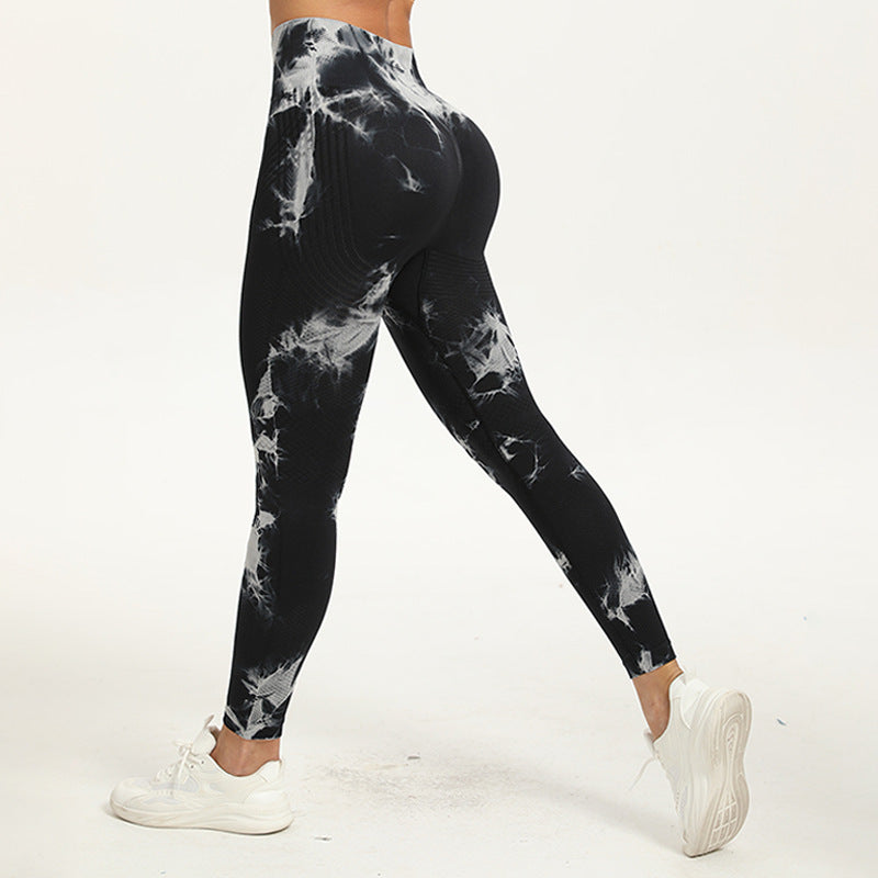 European and American hot sale seamless hip lift gym pants abdominal tightening high waist peach buttocks yoga pants wholesale