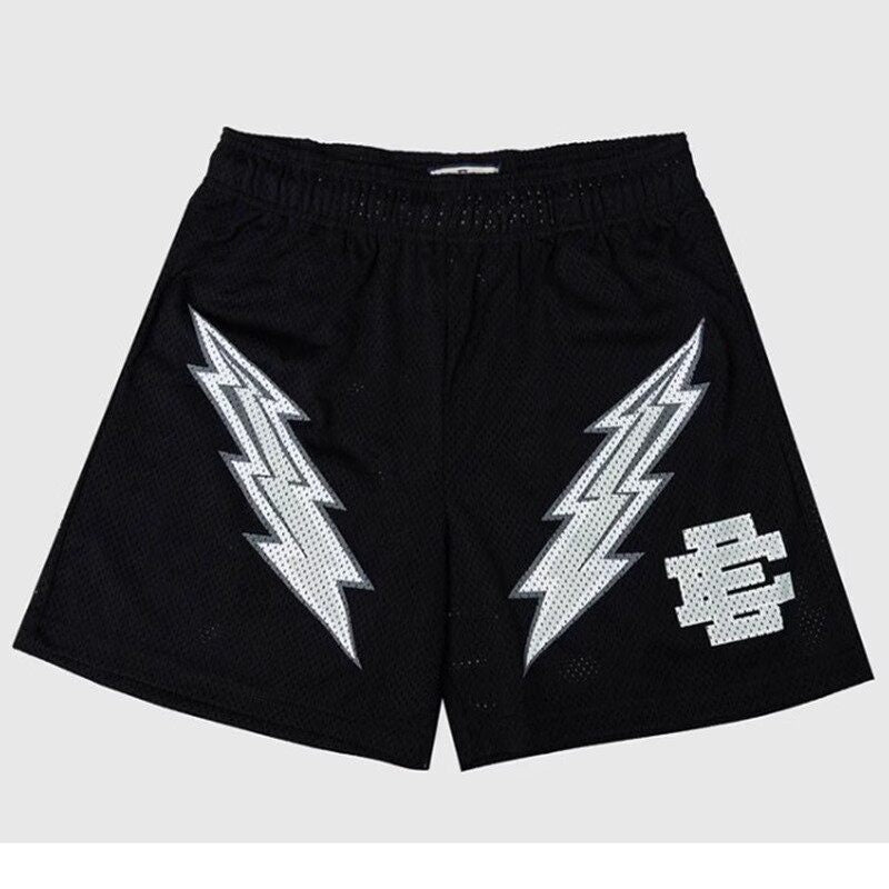 New EE American casual fitness shorts muscular men sports quarter pants mesh breathable style European and American stars with the same style