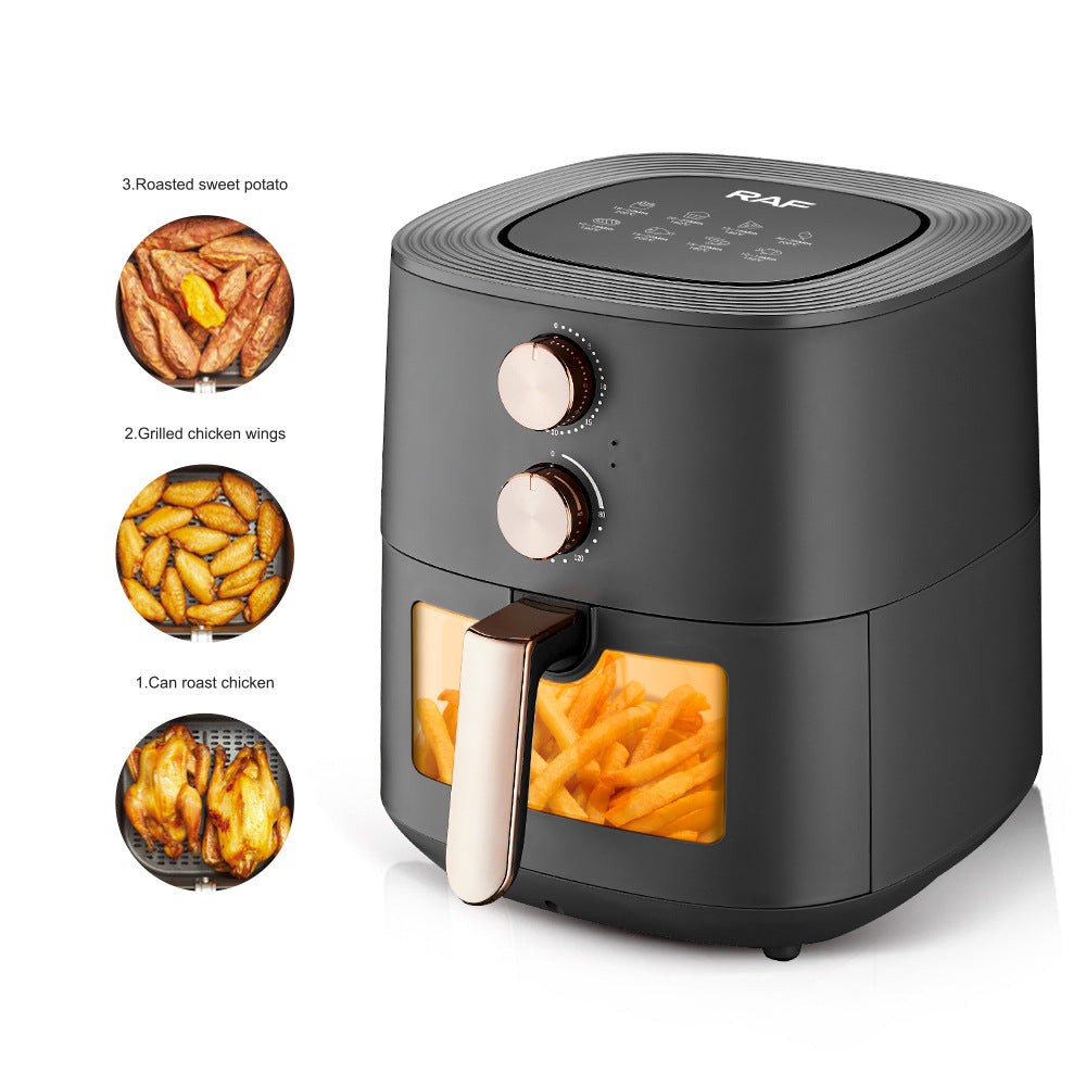 RAF European-style air fryer household large-capacity multi-function smart French fries visual air fryer 7.2L