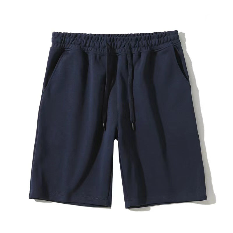 2025 Summer New Men's Loose Five-Point Pants, Drawstring Casual Shorts, Breathable Solid Color Sporty Trendy Style