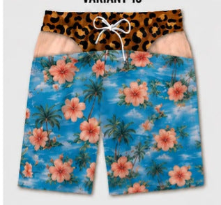 Renowears Loose beach shorts, vacation casual shorts,